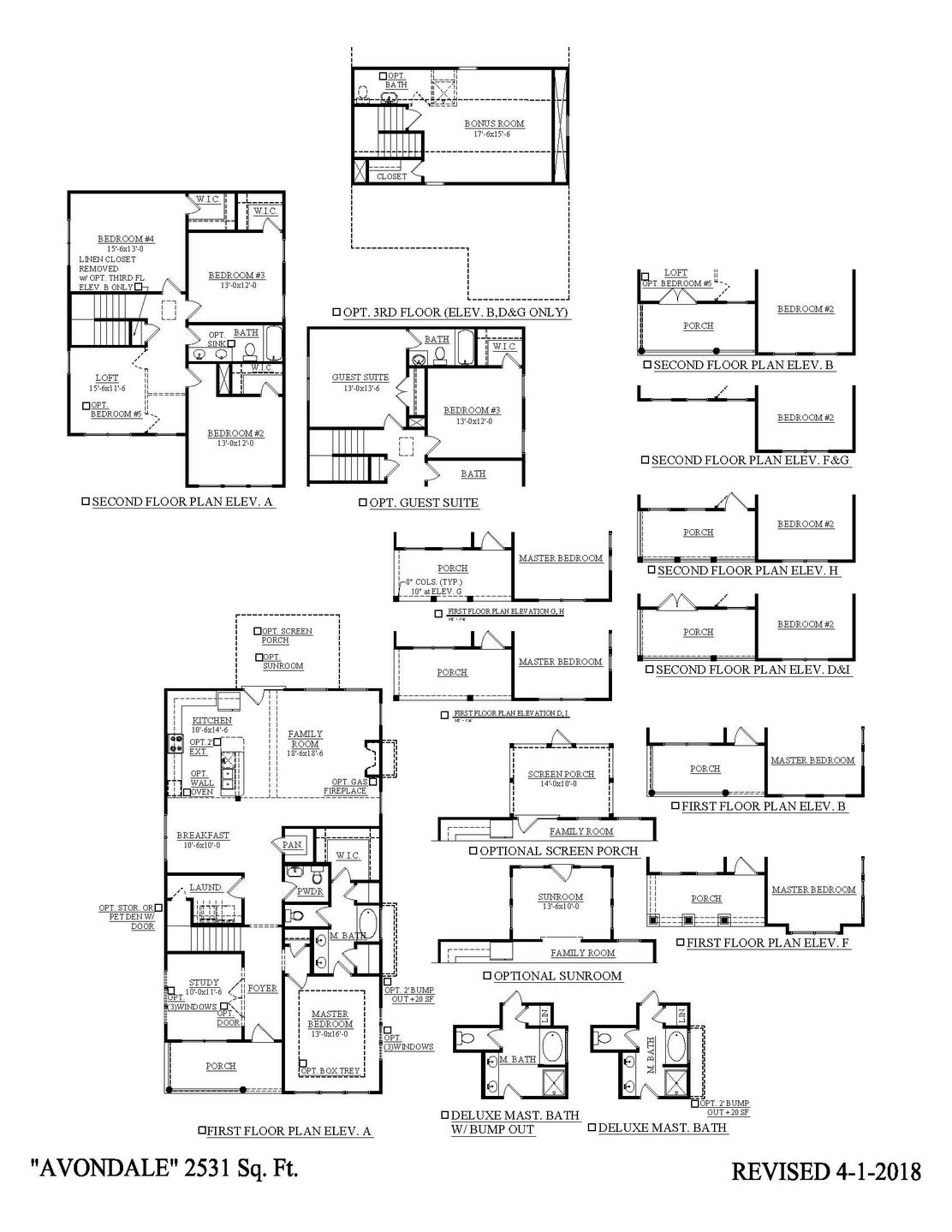 Avondale - Greenville New Home Floorplan