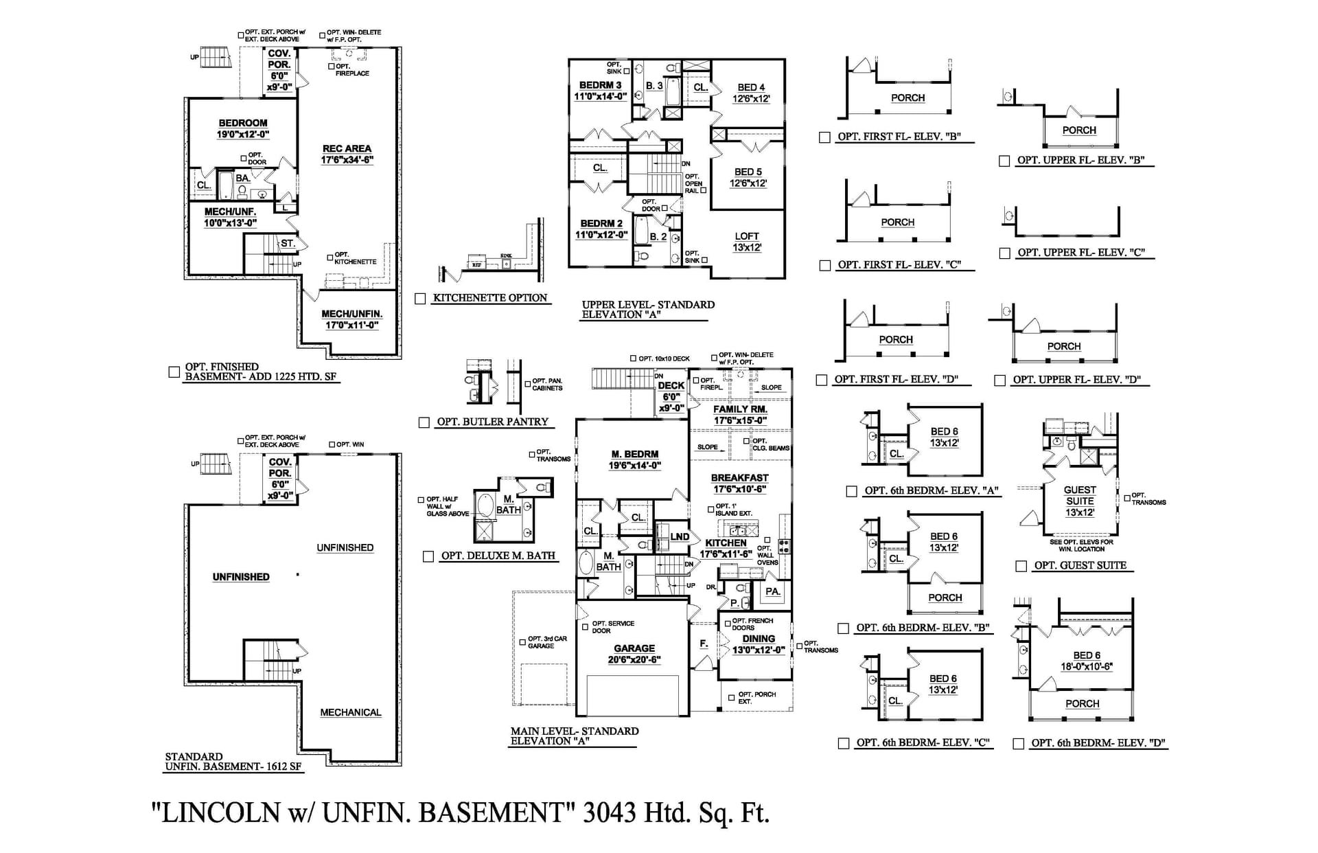 Lincoln - Basement New Home Floorplan