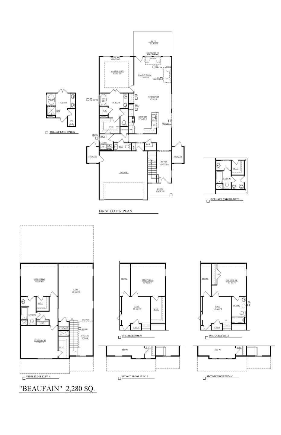 Beaufain New Home Floorplan