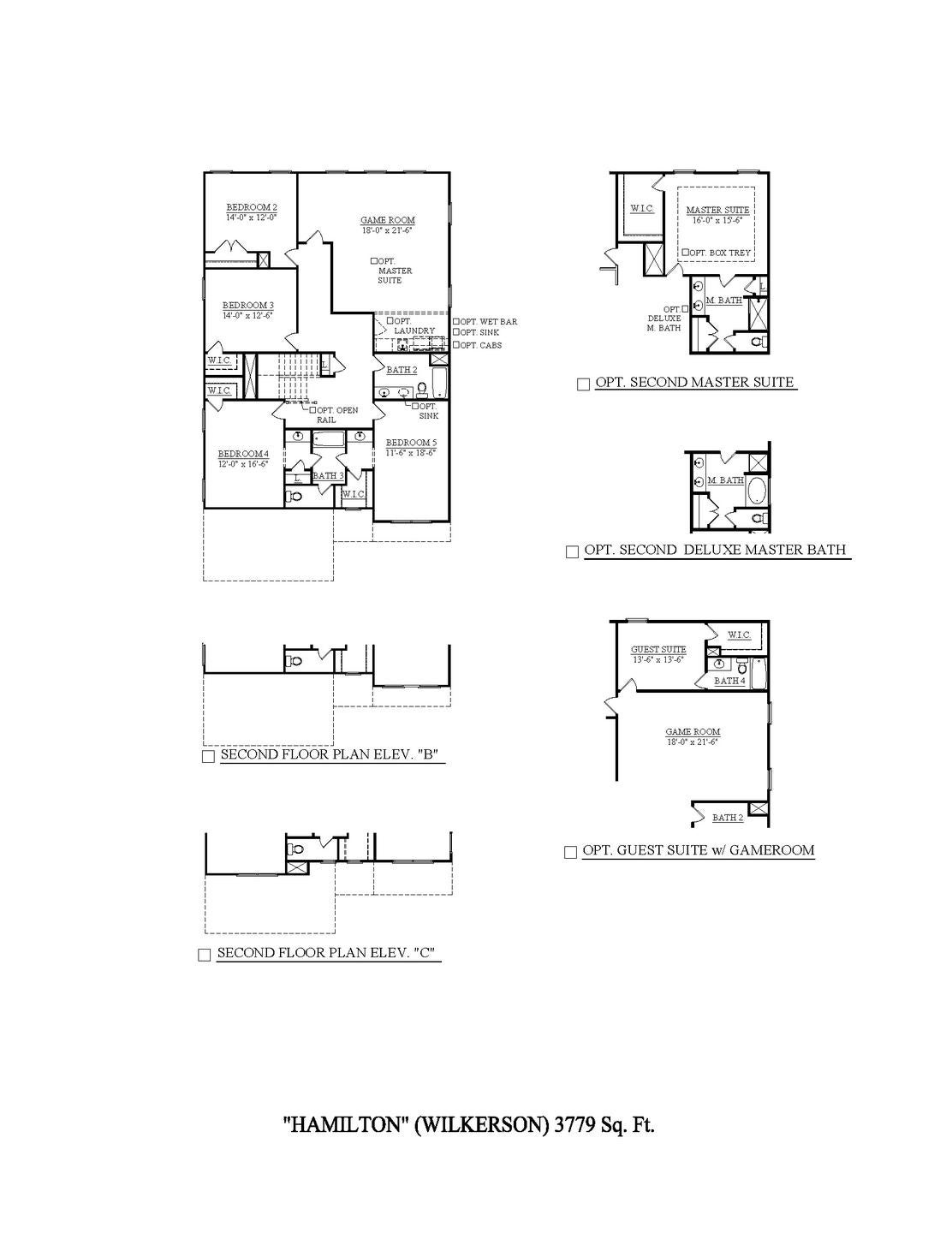 Spring Hill New Home Hamilton II for Wilkerson Place Floorplan