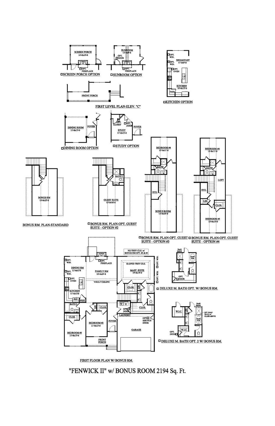 Fenwick II Bonus New Home Floorplan