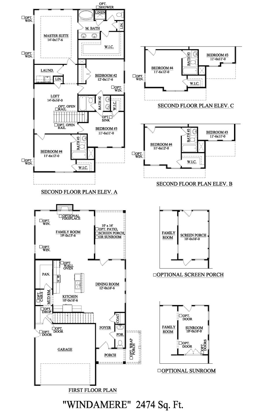 Simpsonville New Home Windermere Floorplan