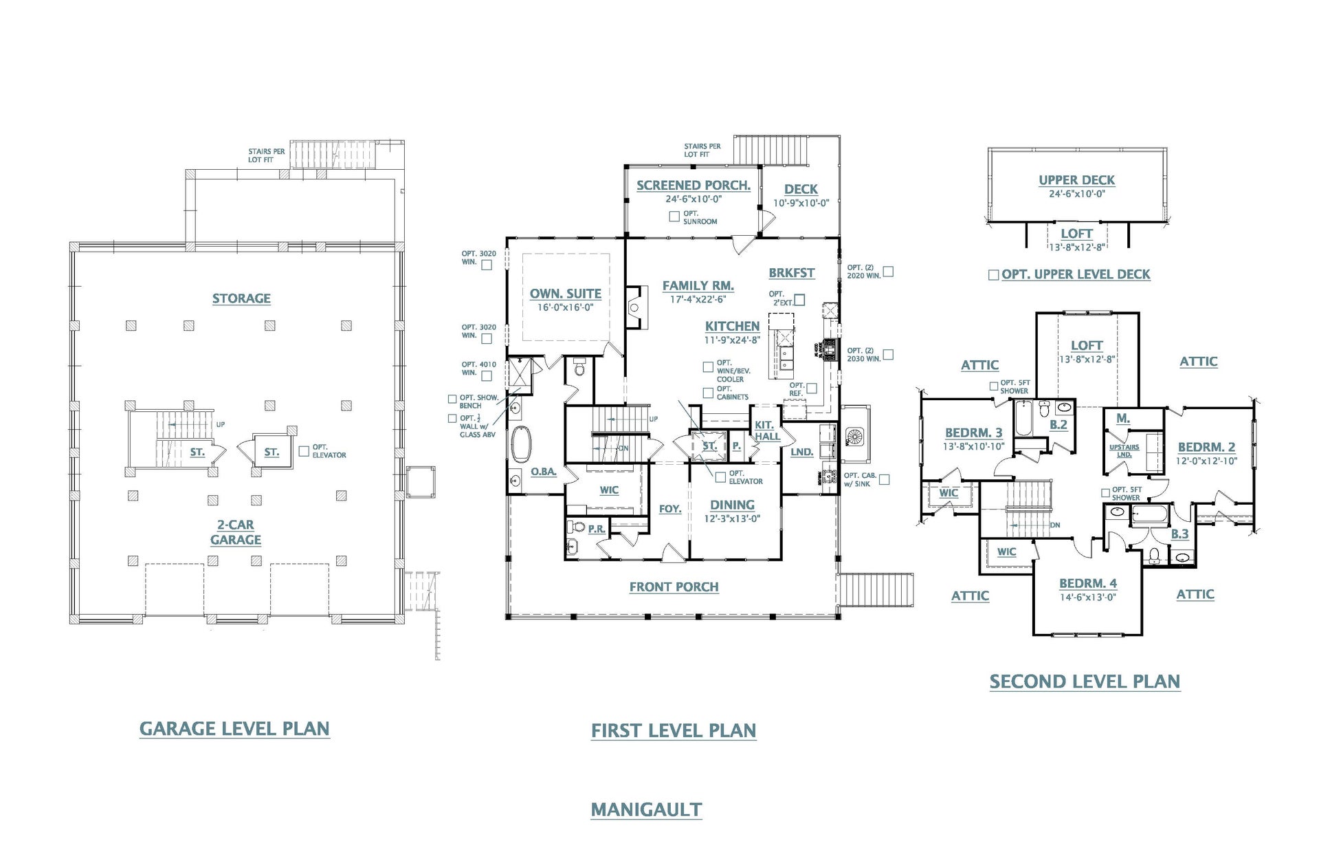Awendaw New Home Manigault Floorplan