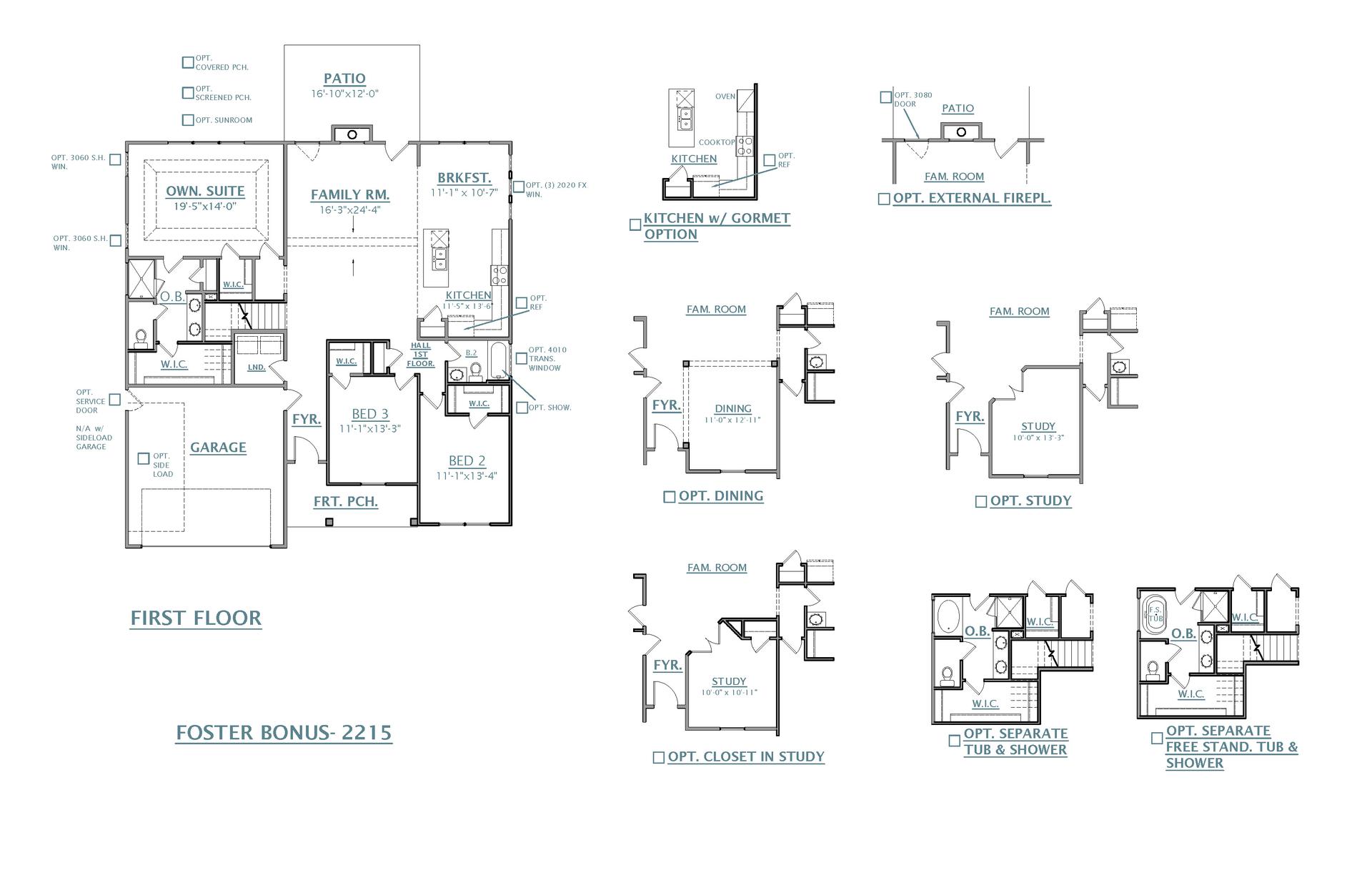 Summerville New Home Foster + Bonus Room Floorplan