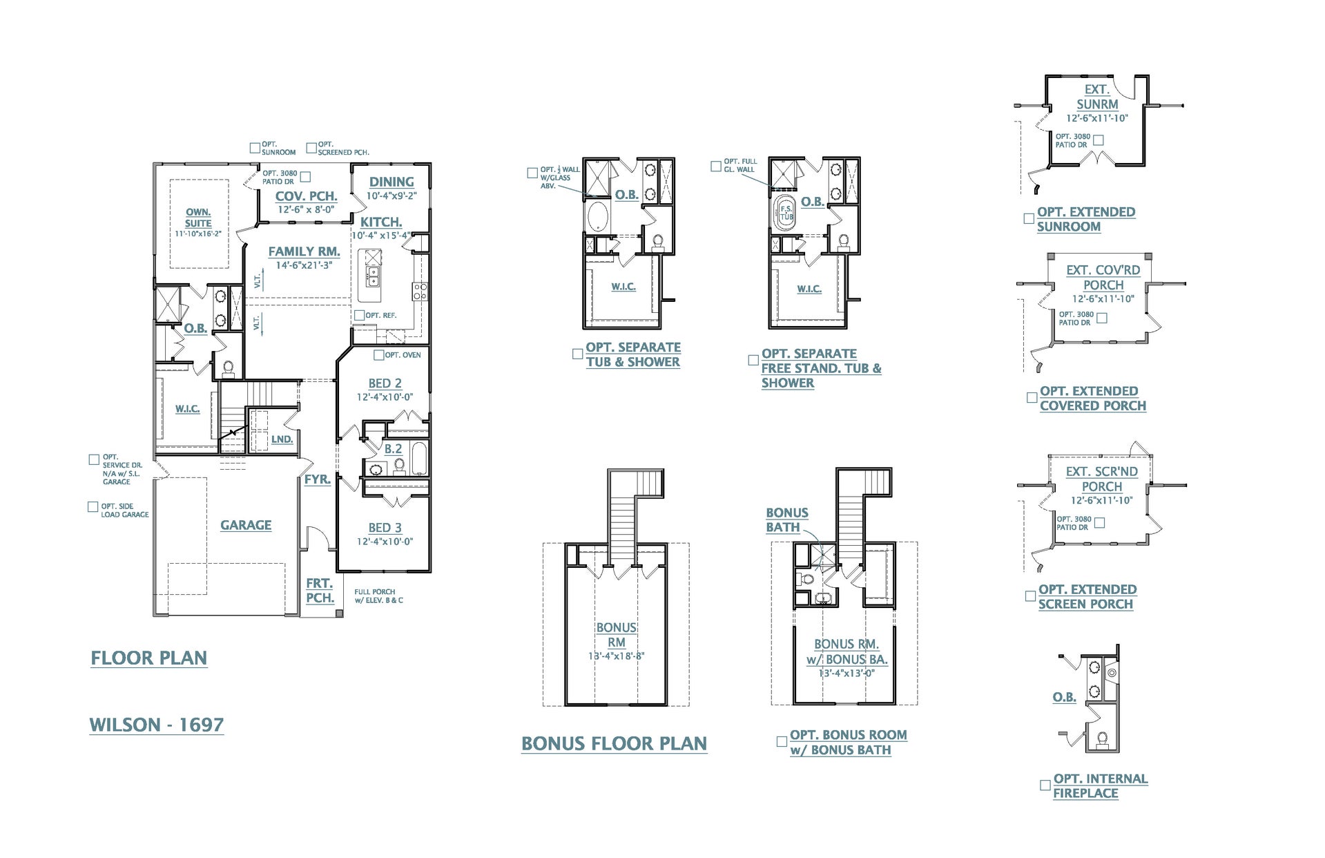 Wilson + Bonus New Home Floorplan
